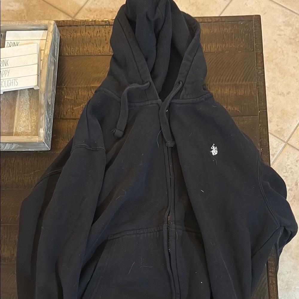 U.S. Polo Assn. Black Hoodie Jacket